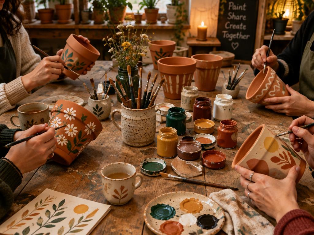 Atelier de peinture sur Terre Cuite